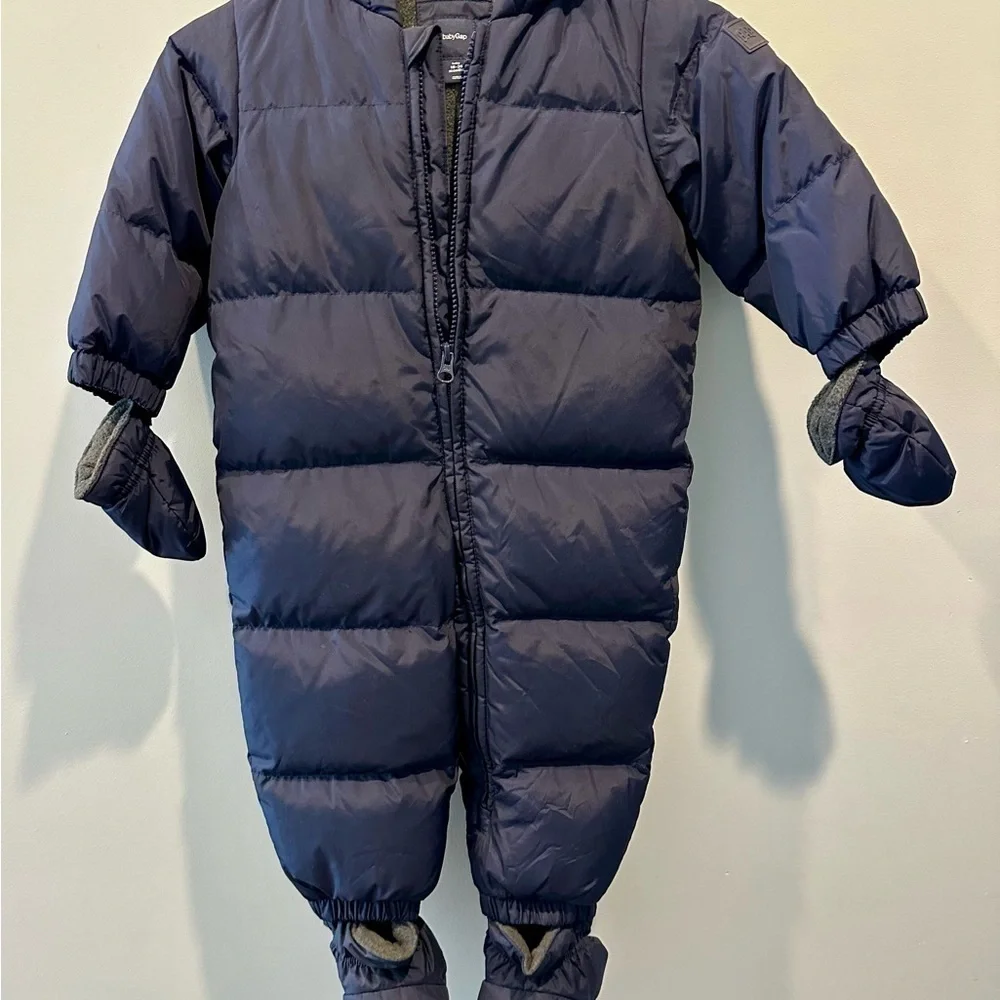 GAP Baby Snowsuit Hood 18-24 Months dark Blue